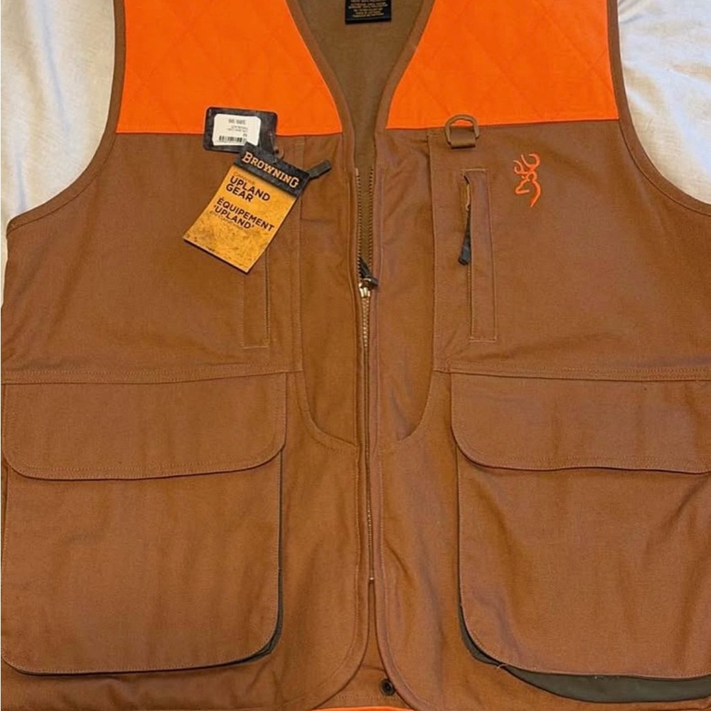 Browning Men's Orange and Brown Outdoor Vest